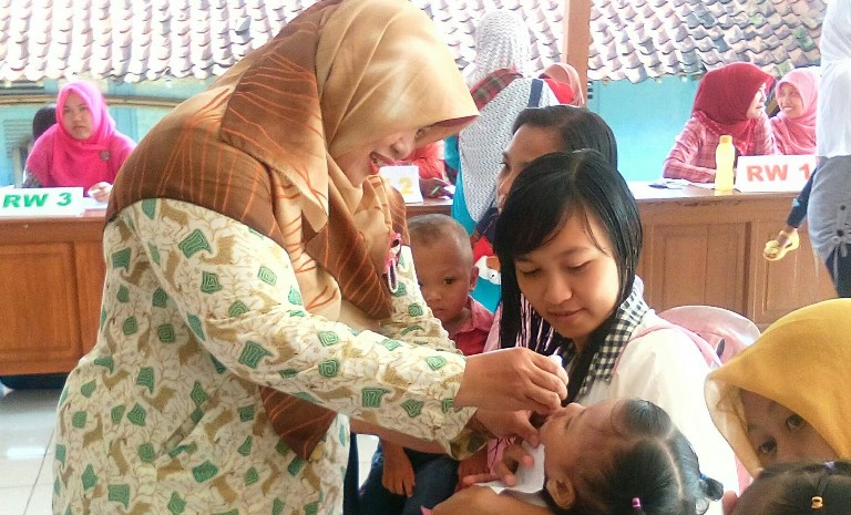 Sebanyak 340 Balita di Desa Dermaji Ikuti PIN