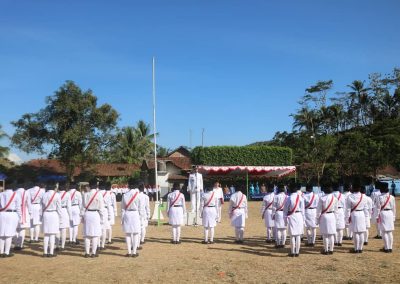 Ribuan Warga Desa Dermaji Ikuti Upacara Memperingati HUT Proklamasi Kemerdekaan RI ke-74 di Lapangan Kubang Aji