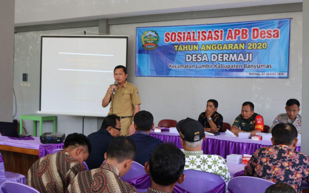 Kades Dermaji Sosialisasikan APB Desa Tahun 2020