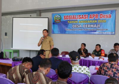 Kades Dermaji Sosialisasikan APB Desa Tahun 2020